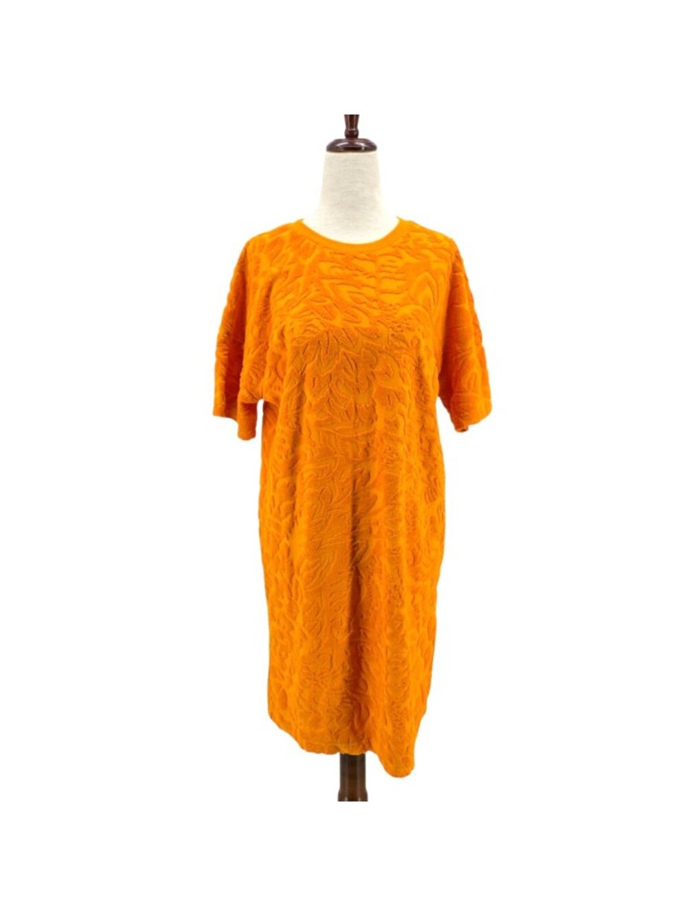 Paris Atelier & Other Stories Womens 2 Dress Terry Cloth Abstract Leaf Mini Boho